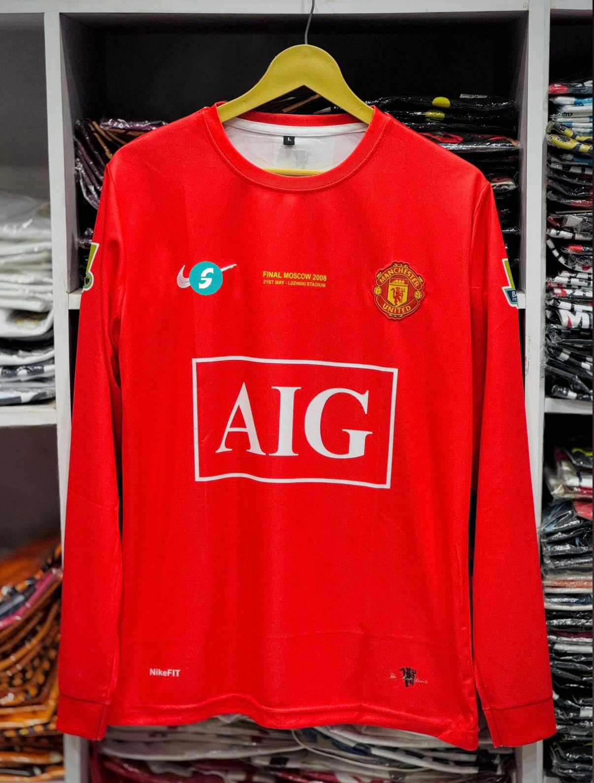 Full sleeve embroidery logo